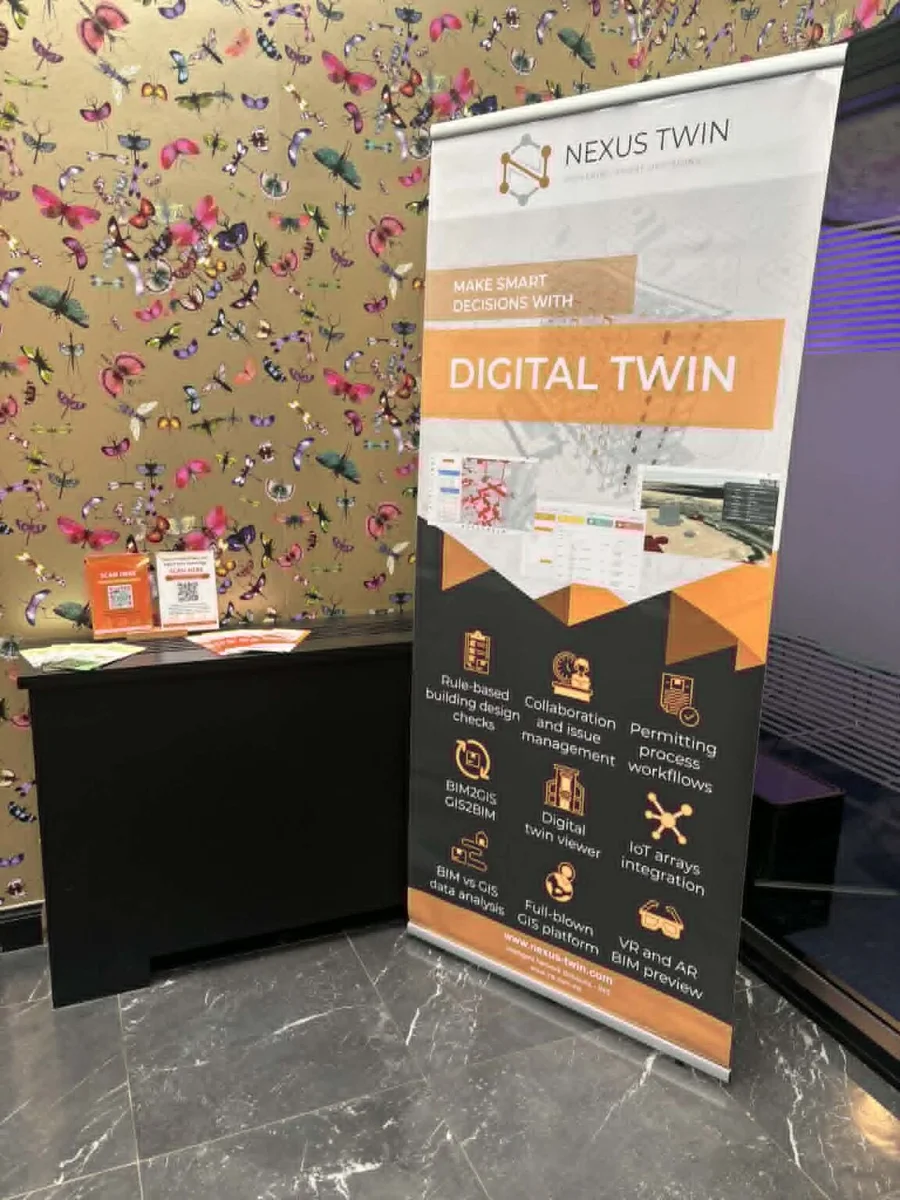 Nexus Twin display at the Building Digital Twin International Congress in Brussels